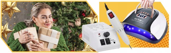 Zestaw do paznokci hybryd LAMPA UV 256W + FREZARKA profesjonalna NA PREZENT EAN (GTIN) 5906700049224